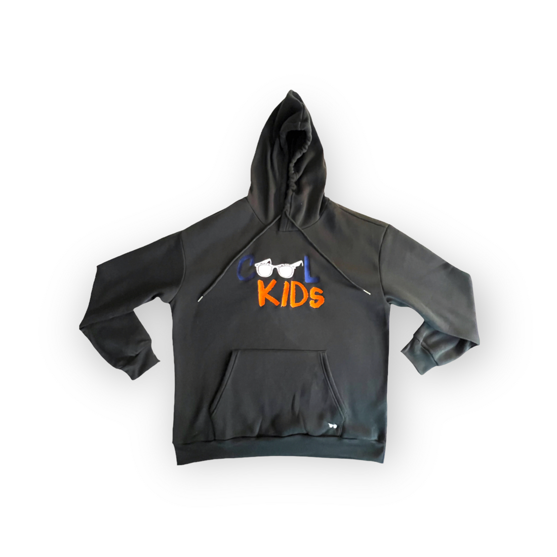 On-Black Stitched Hoodie