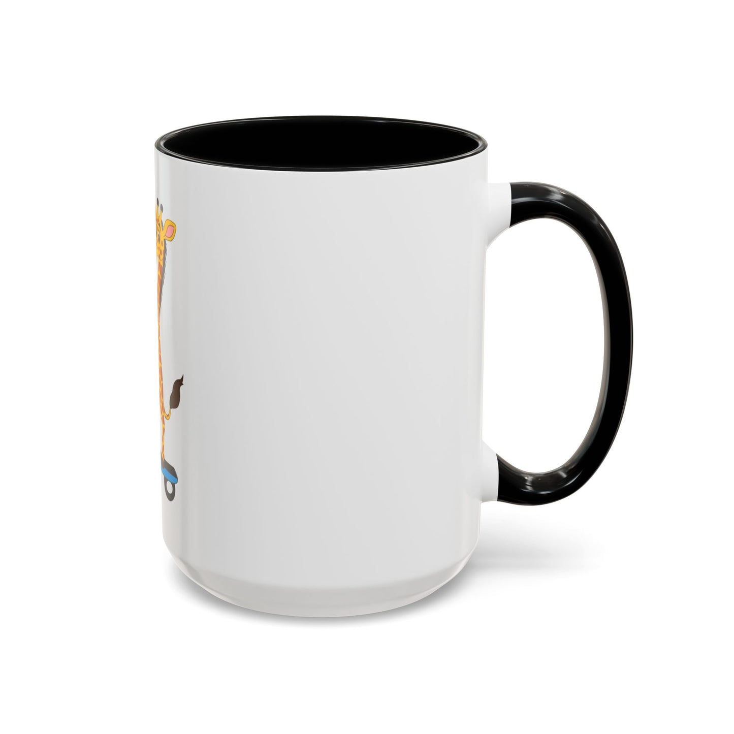 Giraffe Scooter Coffee Mug — "Hello my name is JJ" Peaceful Vibes (11/15oz)