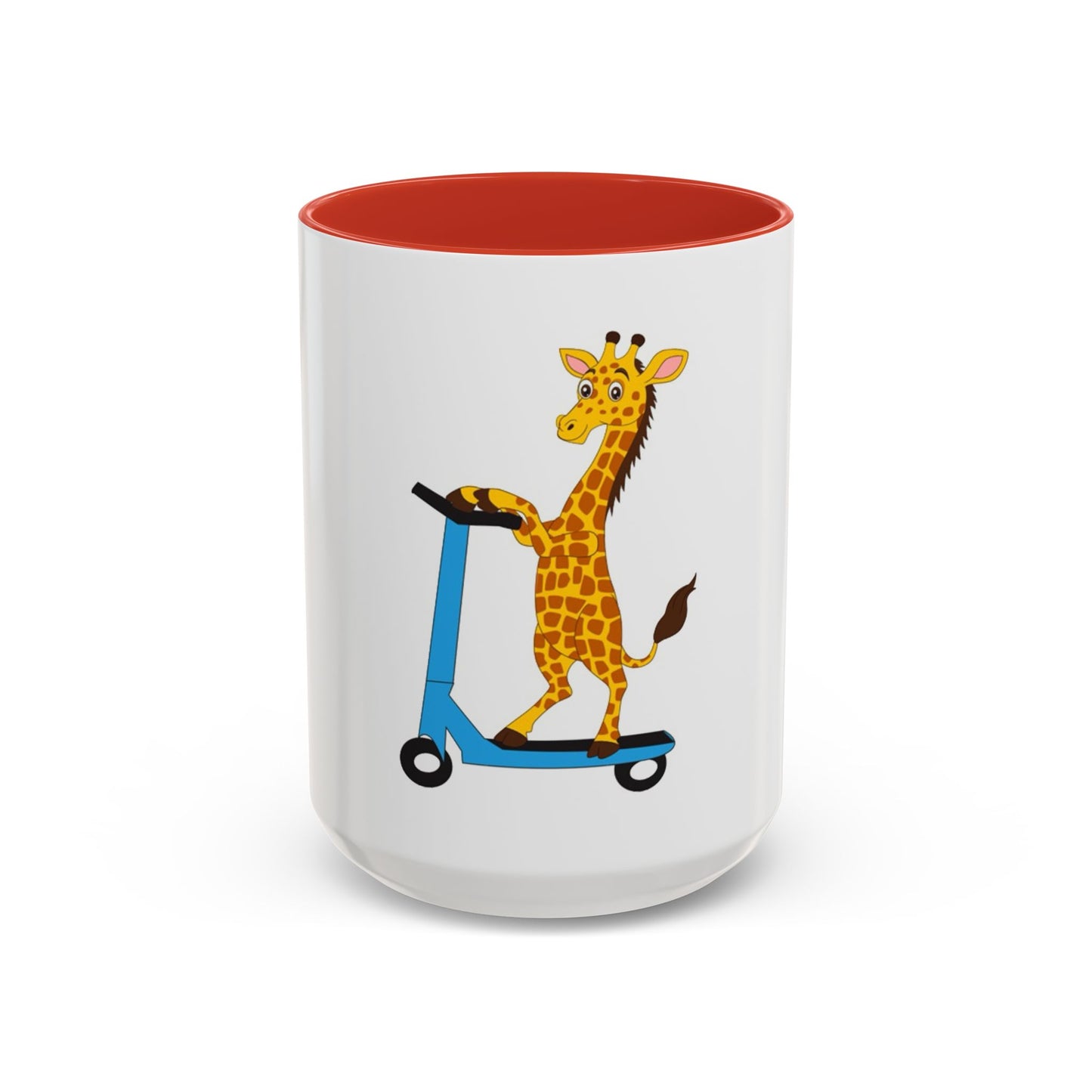 Giraffe Scooter Coffee Mug — "Hello my name is JJ" Peaceful Vibes (11/15oz)